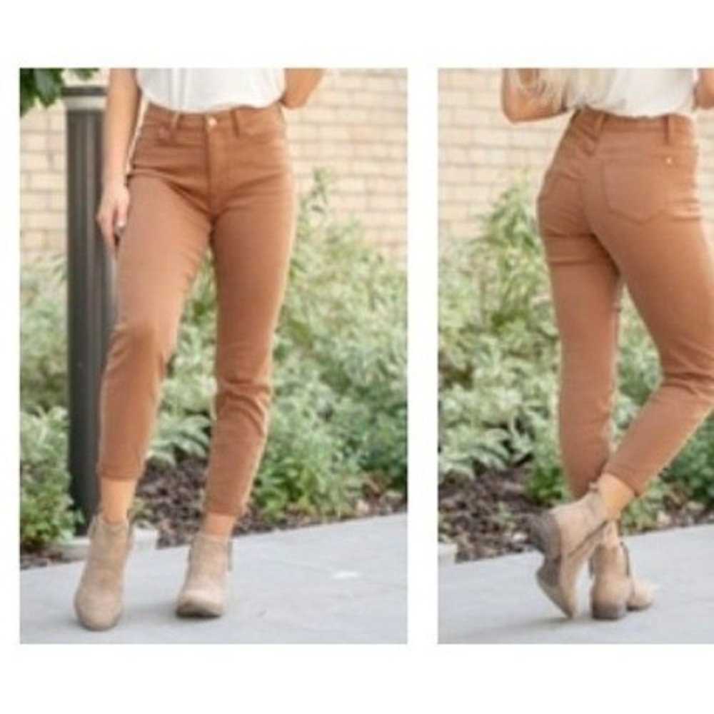 Judy Blue Slim Fit High Rise Jeans Brown Rust JB88105-BR Size 9/29